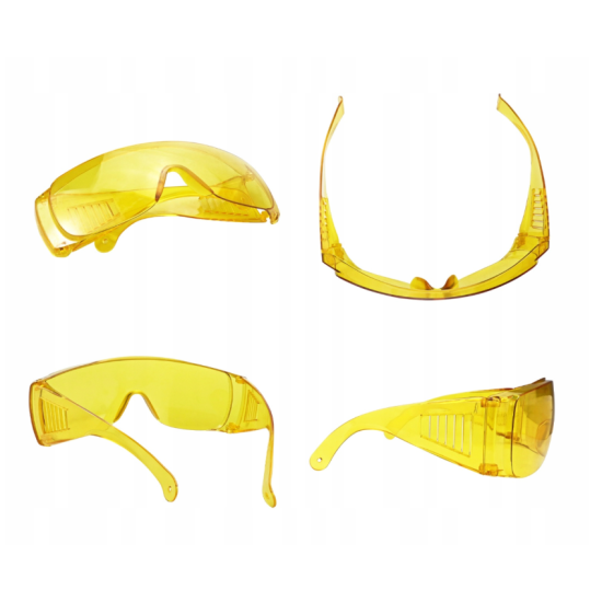 Okulary ochronne do lamp UV wzmacniające widoczność barwnika